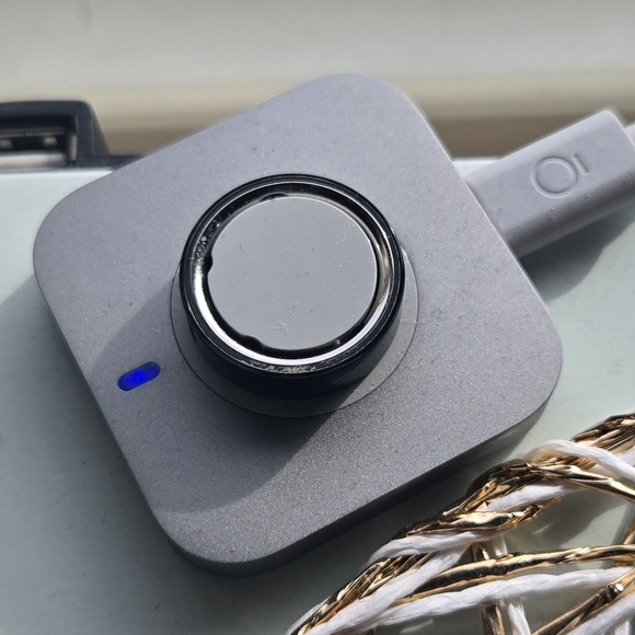 Oura Silver and Black Ring